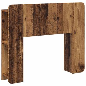 vidaXL Табла за легло със съхранение Старо дърво Инженерна дървесина