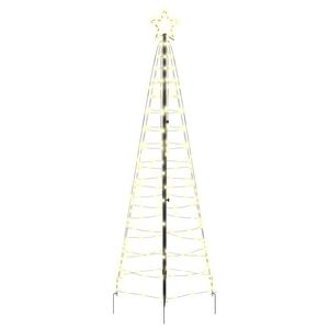 vidaXL LED Коледна Елха 250 см 390 LED светодиода Топло бяло Стомана