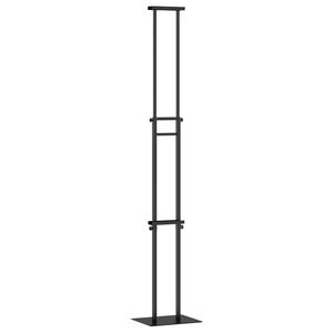 vidaXL Стендове за търговски прояви Черно 30 x 23,5 x 210 см Стомана