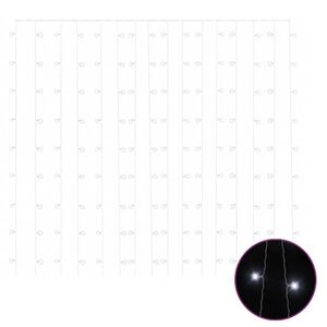 vidaXL LED светеща завеса 3х3 м 300 LED студено бяло 8 режима