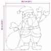 vidaXL Светлина Дядо Коледа Многоцветен 58.5 x 60 x 1.3 см Желязо