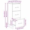 vidaXL Служебен шкаф с чекмедже Дъб 34,5 x 34 x 90 см