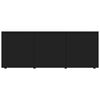 vidaXL ТВ шкаф, черен, 80x34x30 см, инженерно дърво