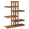 vidaXL Стойка за растения Натурално 93 x 25 x 114,5 см