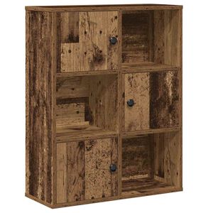 vidaXL Библиотека, старо дърво, 60x24x76,5 см, инженерно дърво