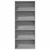 vidaXL Библиотека, сив сонома, 80x30x189 см, инженерно дърво