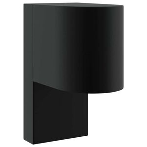 vidaXL Външна стенна лампа Черно 12 x 7 x 15 см Неръждаема стомана