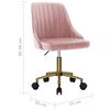 vidaXL Въртящи се трапезни столове, 4 бр, розови, кадифе