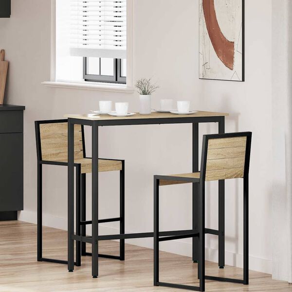 vidaXL Маса Сонома дъб 100 x 40 x 100,5 см