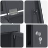 vidaXL Пощенска кутия за пратки Антрацит 44,5 x 29 x 110,5 см Стомана