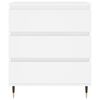 vidaXL Сайдборд, бял, 60x35x70 см, инженерно дърво