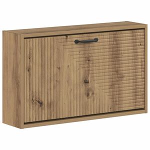 vidaXL Стенно шкафче за обувки HAARLEM 71 x 17 x 43 см Дъб артизан