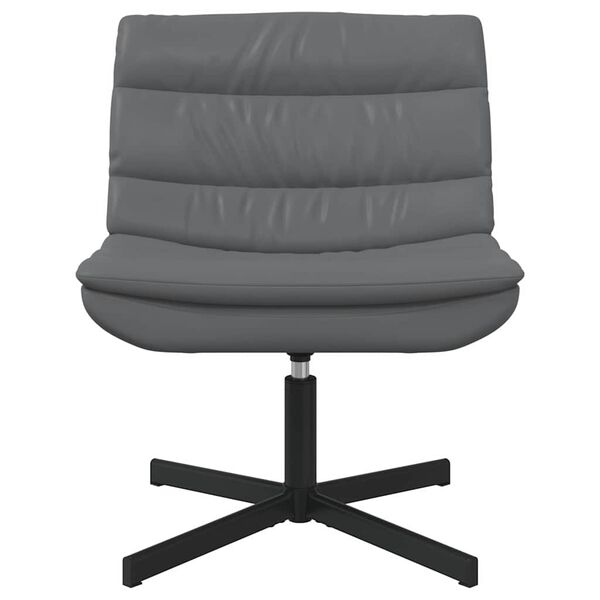 vidaXL Въртящ се стол Сив 63 x 75 x 76 см PU