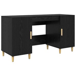 vidaXL Бюро Черния дъб Инженерна дървесина 140 x 50 x 75 см