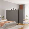 vidaXL Параван за стая, 4 панела, антрацит, 698x180 cм, текстил
