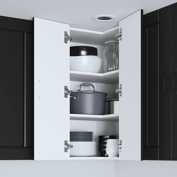 vidaXL Кухненски шкаф Черно 57 x 57 x 80 см Инженерно дърво