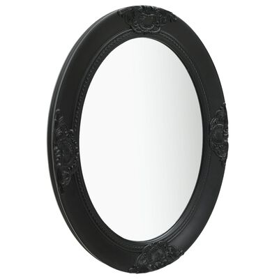 vidaXL Стенно огледало, бароков стил, 50x70 см, черно
