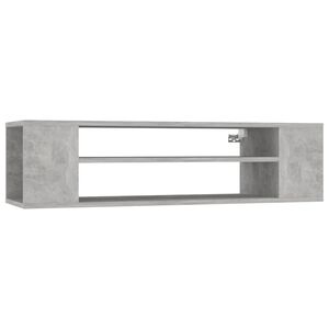 vidaXL Окачен TВ шкаф, бетонно сив, 100x30x26,5 см, инженерно дърво
