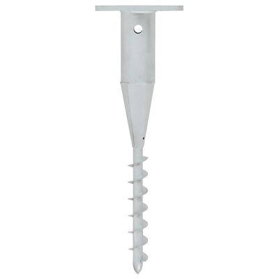vidaXL Стойка за чадър за вграждане с прът, 16x16x52 см, стомана