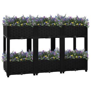vidaXL Повдигната леха, 120x40x71 см, полипропилен