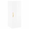 vidaXL Висок шкаф, бял гланц, 34,5x34x180 см, инженерно дърво