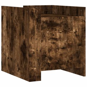 vidaXL Нощно шкафче, опушен дъб, 45x50x50 см, инженерно дърво