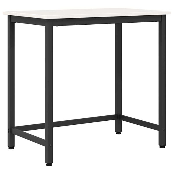 vidaXL Маса Бяло 80 x 50 x 77 см Инженерна дървесина и стомана