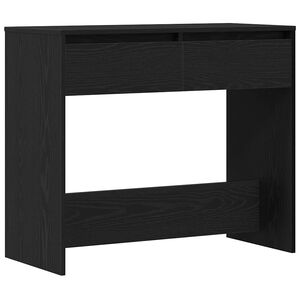 vidaXL Конзолна маса, черно и дъб, 89x41x76,5 см, инженерно дърво