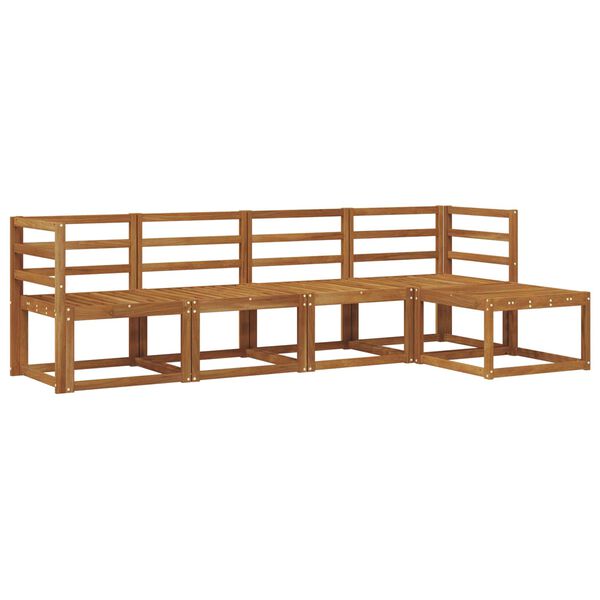 vidaXL Комплект дивани за открито 5 pcs Естествен