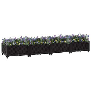 vidaXL Повдигната леха, 160x40x23 см, полипропилен