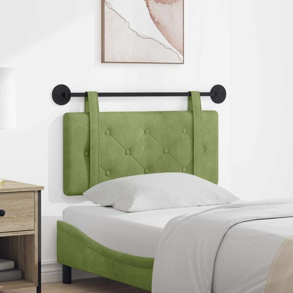 vidaXL Висяща табла Светло зелено 90 x 55 x 5 см Кадифе