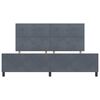 vidaXL Легло с пружинирана основа Тъмносив 200 x 200 cm Кадифе