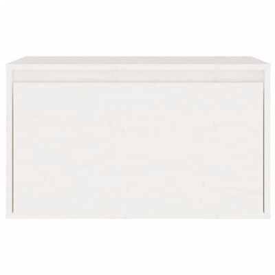 vidaXL Стенен шкаф, бял, 60x30x35 см, бор масив