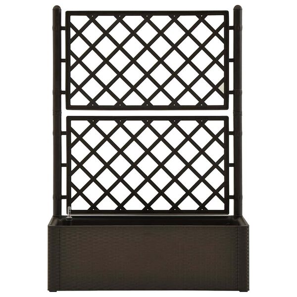 vidaXL Градинска повдигната леха с решетка, самополивна, мока