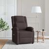 vidaXL Wingback масажен стол, тъмнокафяв, текстил