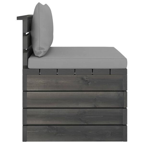 vidaXL Градински мебели от палети 2 части с възглавници бор масив