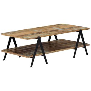 vidaXL Маса за кафе, 115x60x40 см, регенерирано дърво масив