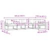 vidaXL Комплект дивани за открито 5 pcs Натурален и Крема
