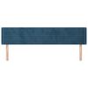 vidaXL Горна табла за легло, тъмносиня, 163x16x78/88 см, кадифе