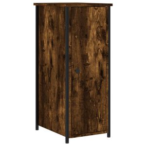 vidaXL Нощно шкафче, опушен дъб, 32x42x80 см, инженерно дърво