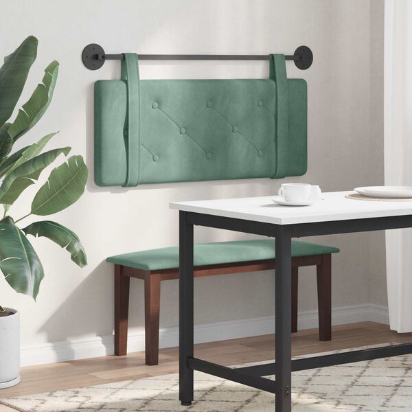 vidaXL Висяща табла Морско зелено 110 x 55 x 5 см Кадифе