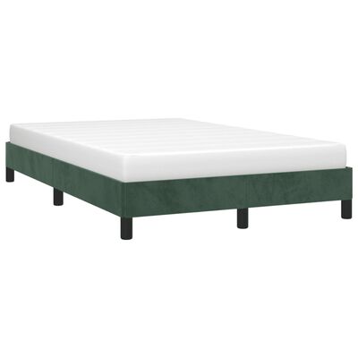 vidaXL Рамка за легло, тъмнозелена, 120x190 см, кадифе