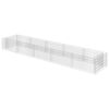 vidaXL Габион повдигната леха, поцинкована стомана, 450x90x50 cм