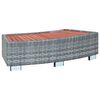 vidaXL Спа стъпало, сиво, полиратан, 92x45x25 см
