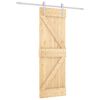 vidaXL Преплъзваща се врата Естествено и бяло 70 x 210 cm