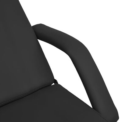 vidaXL Масажна кушетка, черна, 180x62x(86,5-118) см