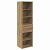 vidaXL Висок шкаф Дъб 50 x 42,5 x 185 см Инженерно дърво