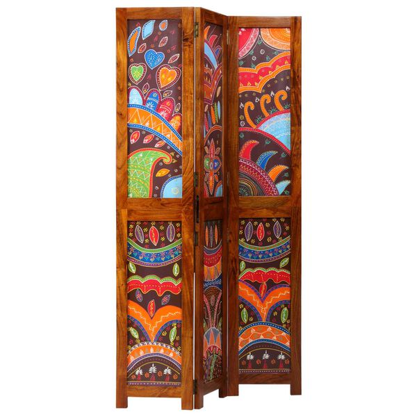 vidaXL Разделител за стая Меден кафяв 105 x 1,5 x 180 см