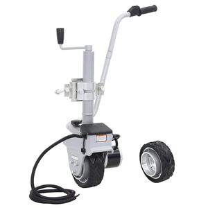 vidaXL Алуминиево моторизирано опорно колело за ремарке 12 V 350 W