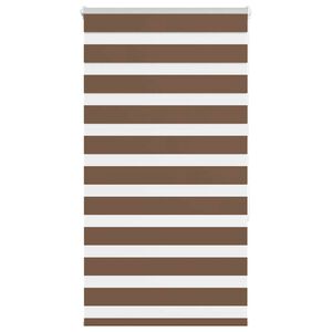 vidaXL Зеброва щора кафяв 85x150 см Ширина на плата 80,9 см Полиестер